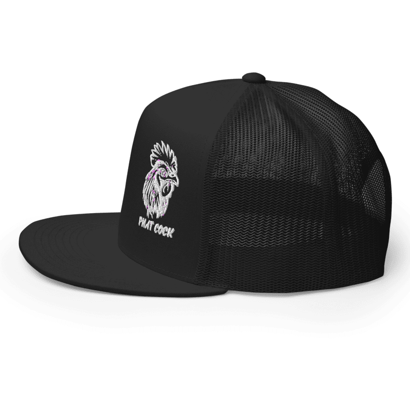 5 Panel Twill White Phat Cock Hat