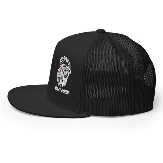 5 Panel Twill White Phat Cock Hat